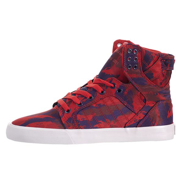 Supra Womens SkyTop High Top Shoes - Red | Canada D0619-1D16